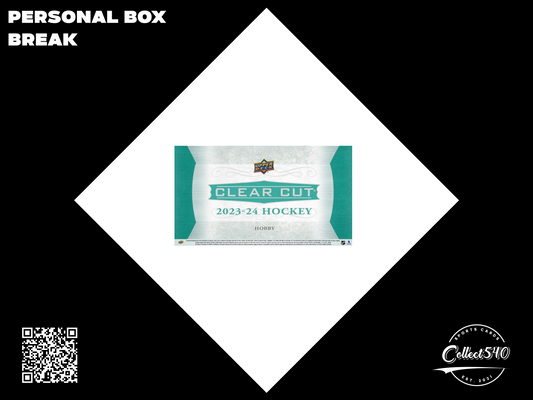 Personal Break 2023-24 Upper Deck Clear Cut Hockey HOBBY Box