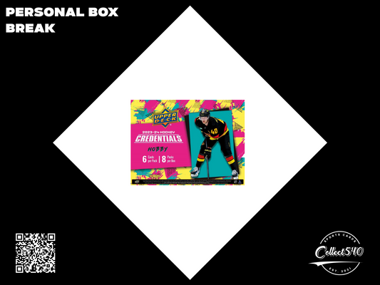 Personal Break 2023-24 UD Credentials Hockey HOBBY Box