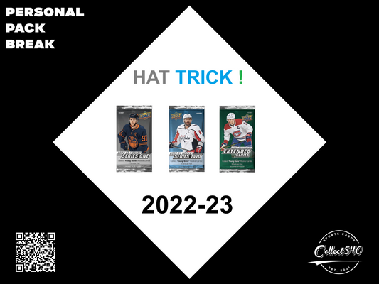 PERSONAL HAT TRICK HOBBY PACK BREAK 3x PACKS (1x Each 2022-23 Series 1-2-EXT)