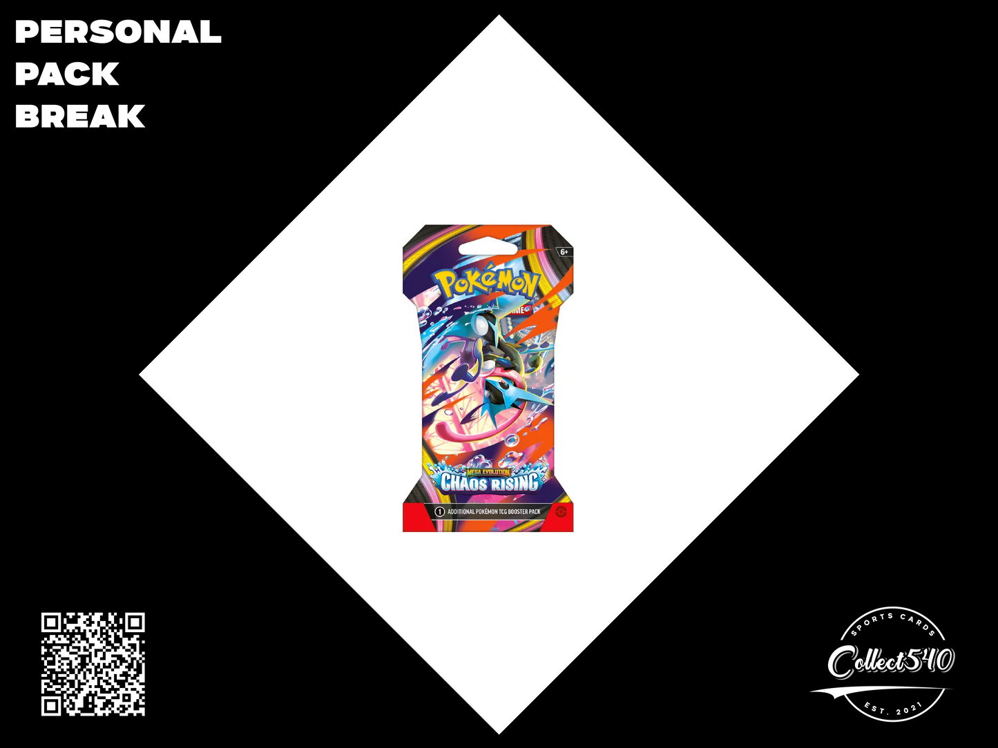 Personal Pack Break Pokemon Chaos Rising Sleeved Booster