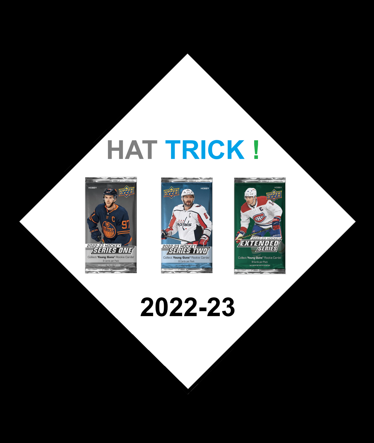 HAT TRICK HOBBY PACK BREAK 3x PACKS (1x Each 2022-23 Series 1-2-EXT)