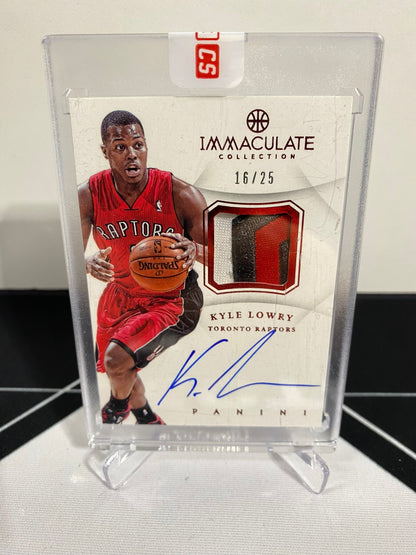 2012-13 Panini Immaculate Collection AP-LW Kyle Lowry 16/25 Autograph Patch