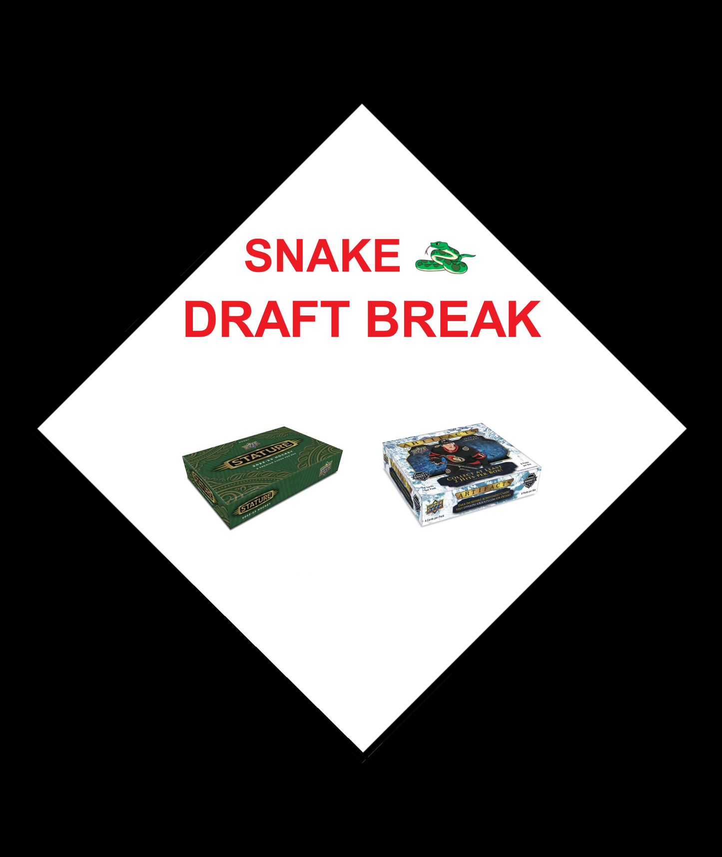 Snake Draft Break 2022-23 UD Stature Hockey Hobby + 2023-24 UD Artifacts Hockey Hobby 2x Box